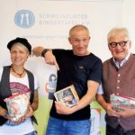 Auf dem Bild von links: Kindertafel-Botschafterin Steffi List, Kindertafel-Schirmherr Michl Müller und Kindertafel-Vorstand Stefan Labus. Foto: Michael Horling